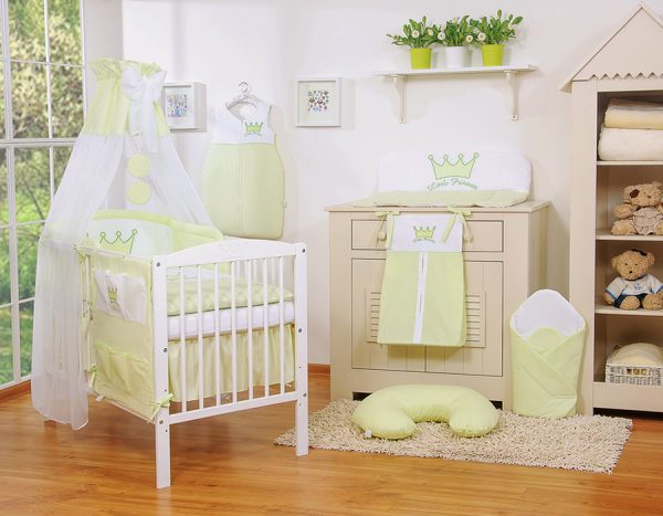 Bedding set 5-pcs with canopy- Little Prince/Princess green - Image 17