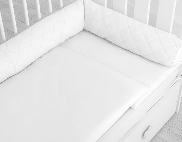 2-in-1 - Baby nest quilted - snake pillow bumper - white - Image 3