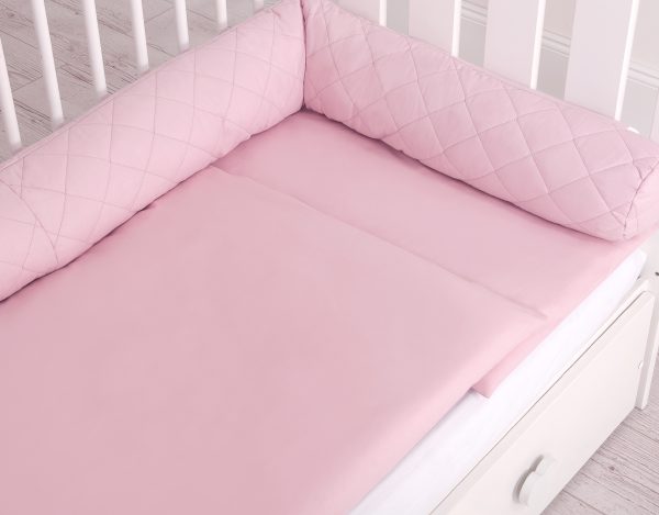 2-in-1- Baby nest quilted - snake pillow bumper - pink - Image 2