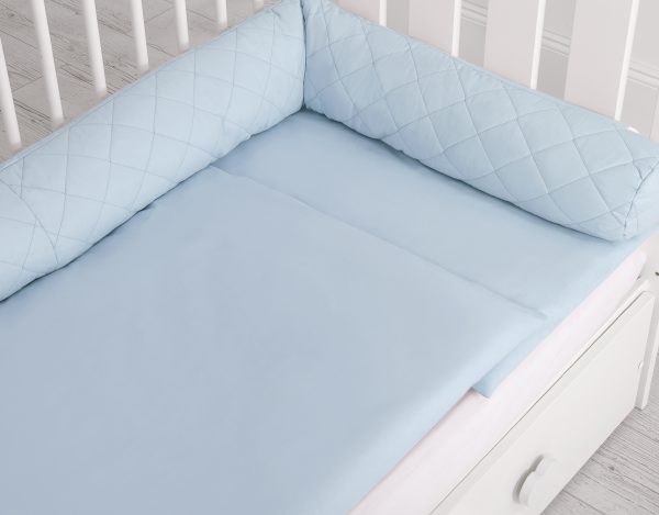 2-in-1 - Baby nest quilted - snake pillow bumper - blue - Image 2