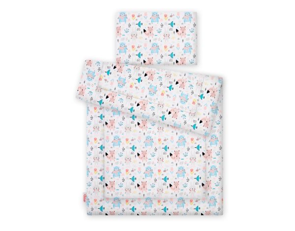 Bedding set 2-pcs with filling 135x100 cm - blue teddy bears - Image 2