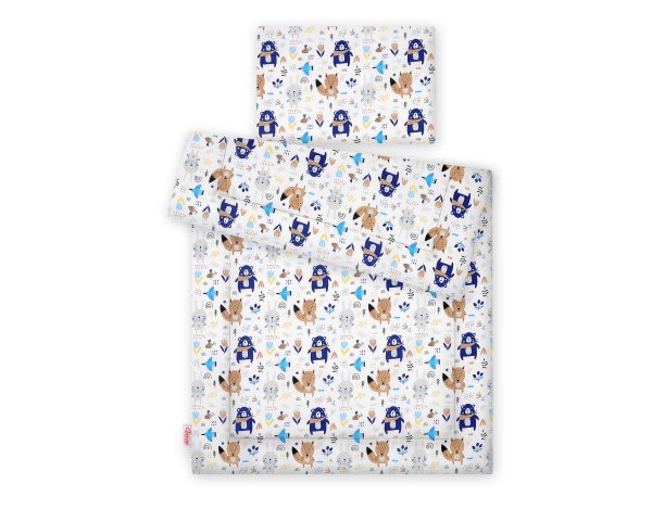 Bedding set 2-pcs with filling 135x100 cm - navy blue teddy bears - Image 2