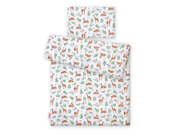 Bedding set 2-pcs with filling 135x100 cm - white deer - Image 2