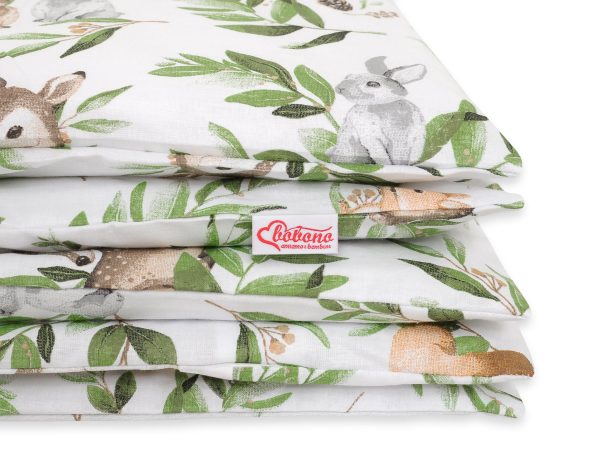 Baby cotton bedding set 2-pcs 120x90 cm- woodland green - Image 2