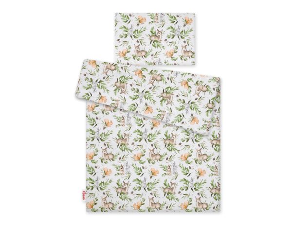 Baby cotton bedding set 2-pcs 120x90 cm- woodland green - Image 3