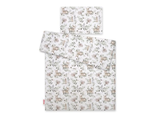 Baby cotton bedding set 2-pcs 135x100 cm- woodland olive - Image 3