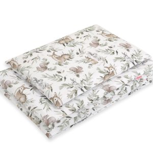Baby cotton bedding set 2-pcs 120x90 cm- woodland olive