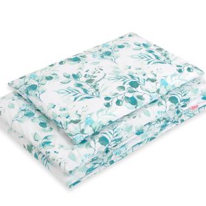 Baby cotton bedding set 2-pcs 120x90 cm- eucaliptus mint