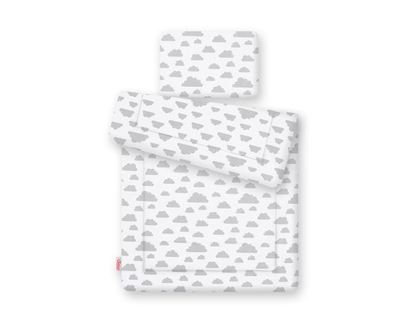 Bedding set 2-pcs 75x100cm NEWBORN - clouds gray - Image 2
