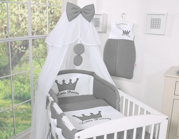 Bedding set 5pcs with mosquito-net- Little Prince/Princess anthracite - Image 11