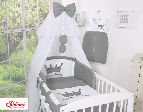 Bedding set 5pcs with mosquito-net- Little Prince/Princess anthracite - Image 12