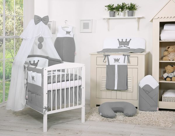 Bedding set 5pcs with mosquito-net- Little Prince/Princess anthracite - Image 13