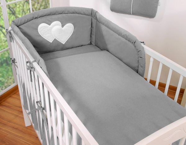 Bedding set 2-pcs- Hanging Hearts anthracite - Image 8