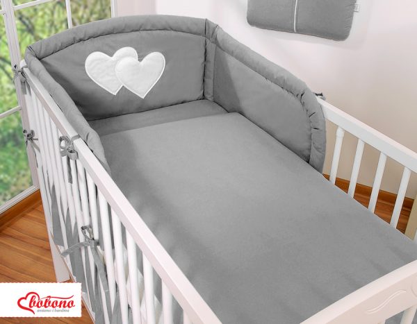 Bedding set 2-pcs- Hanging Hearts anthracite - Image 9