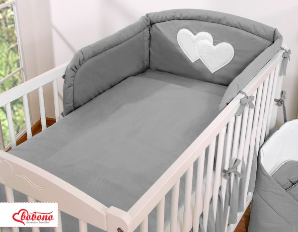 Bedding set 2-pcs- Hanging Hearts anthracite - Image 11