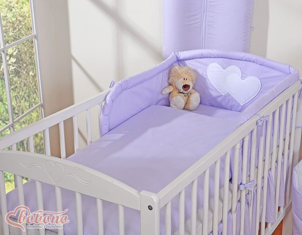 Bedding set 2-pcs- Hanging Hearts lilac - Image 7