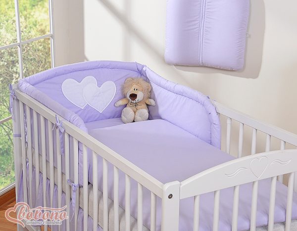 Bedding set 2-pcs- Hanging Hearts lilac - Image 8