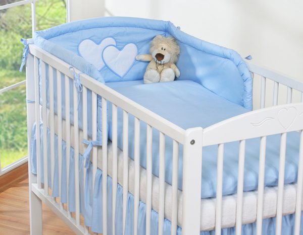 Bedding set 2-pcs- Hanging Hearts blue - Image 9