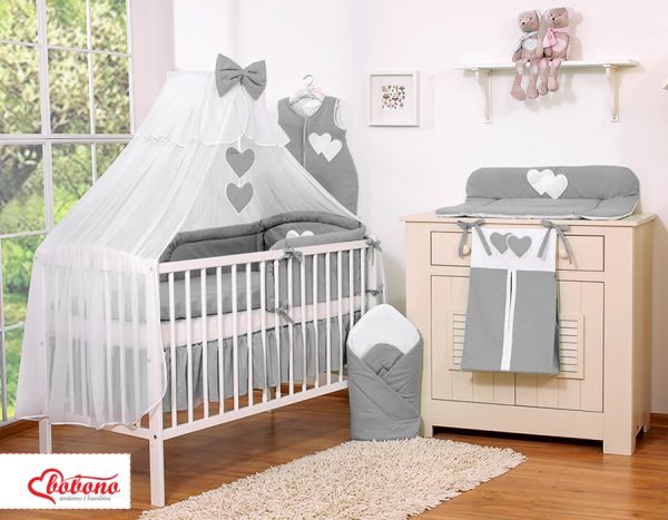 Mosquito-net made of chiffon- Hanging Hearts anthracite - Image 7