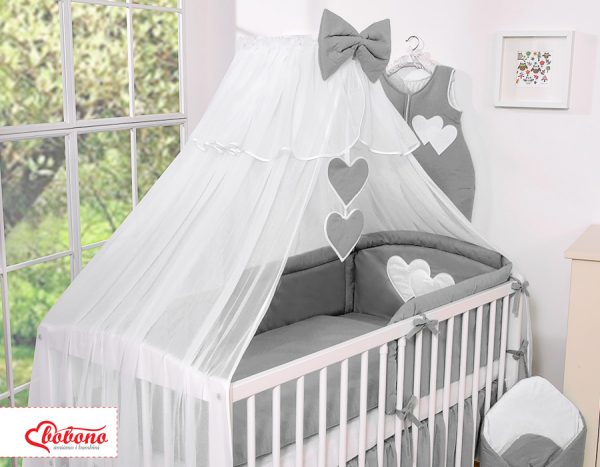 Mosquito-net made of chiffon- Hanging Hearts anthracite - Image 8