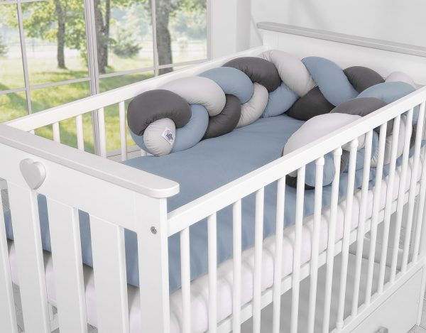 Knot bumper- pastel blue - gray - anthracite - Image 2