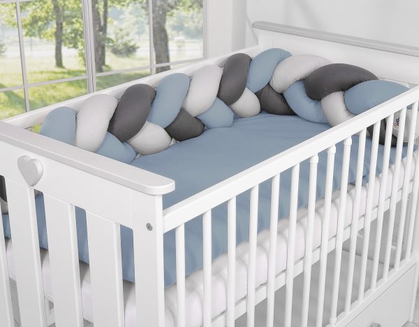 Knot bumper- pastel blue - gray - anthracite - Image 3
