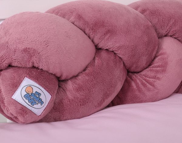 Knot bumper minky 180cm - pastel pink - Image 2