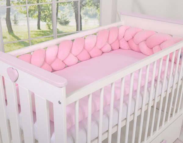 Knot bumper minky 180cm - pink - Image 2