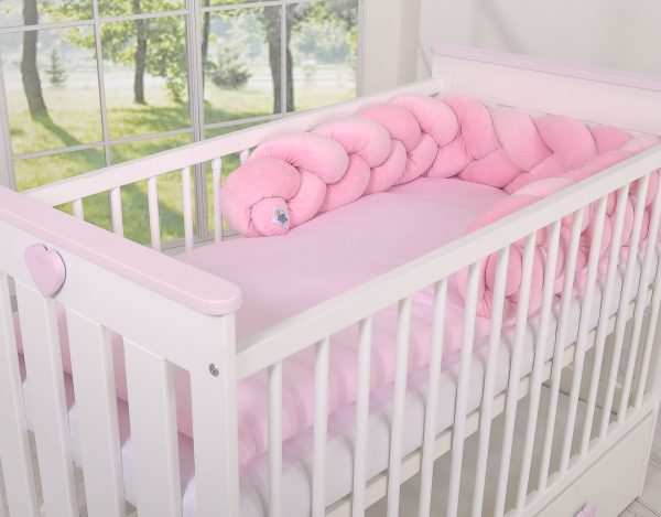 Knot bumper minky 180cm - pink - Image 3
