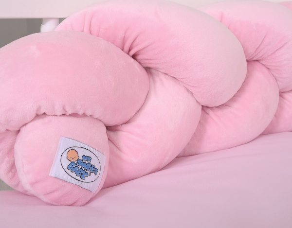 Knot bumper minky 180cm - pink - Image 4