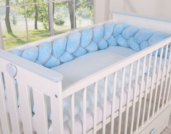 Knot bumper minky 180cm - blue - Image 2