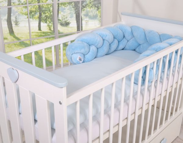 Knot bumper minky 180cm - blue - Image 3