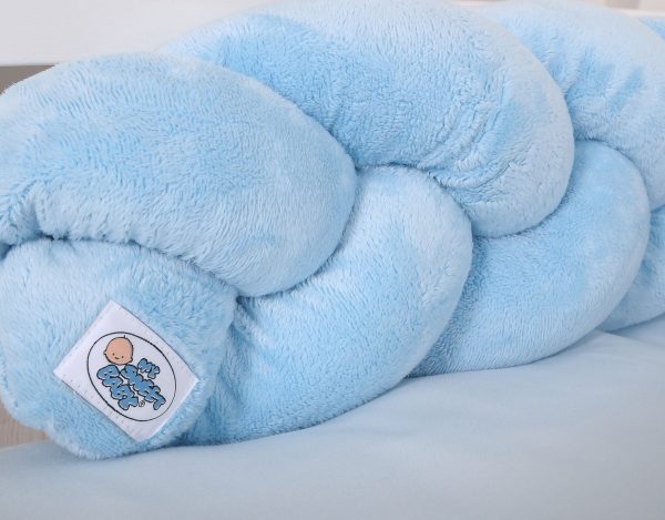 Knot bumper minky 180cm - blue - Image 4