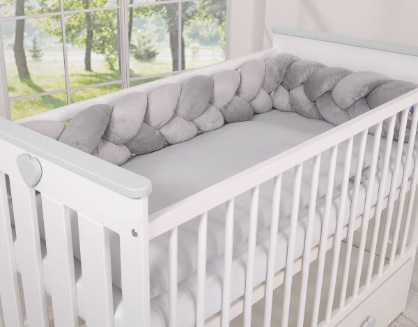 Knot bumper minky 180cm- gray - Image 2