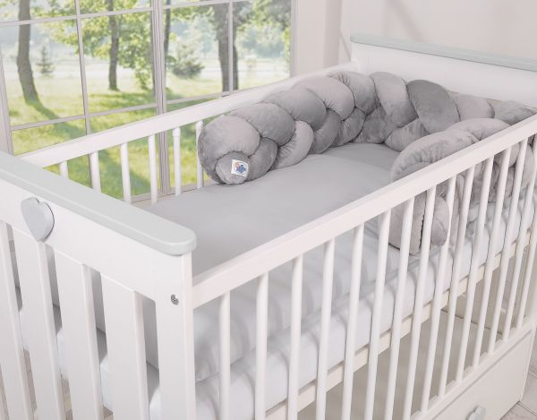 Knot bumper minky 180cm- gray - Image 3