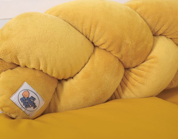 Knot bumper minky 180cm- honey yellow - Image 4