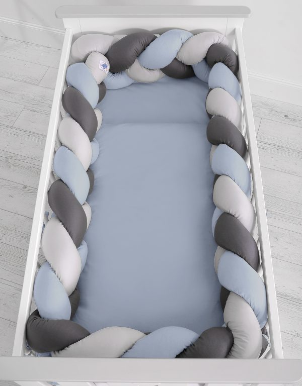 Knot bumper XXL- pastel blue - gray - anthracite - Image 3