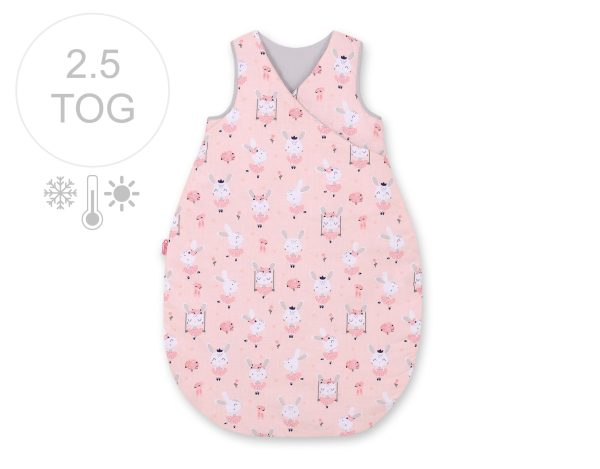 Sleeping bag 75 cm all-season with warming- ballerinas pink/powder pink