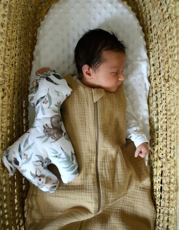 Muslin baby sleeping bag 0-6 months NEWBORN TOG 1.0 - camel - Image 3