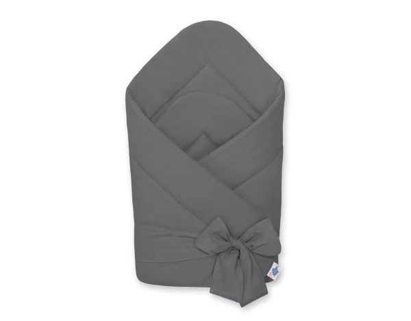 Baby nest with bow - anthracite