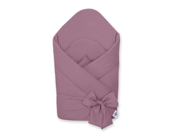 Baby nest with stiffening with bow - pastel violet