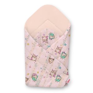 Baby nest - owls cream-mint/powder pink
