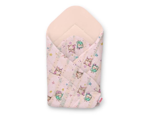Baby nest - owls cream-mint/powder pink