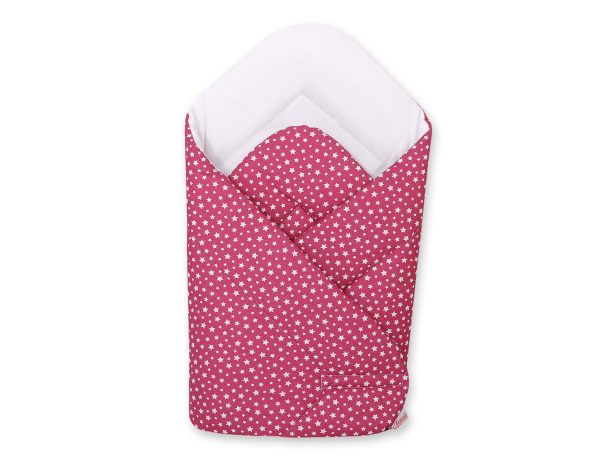 Baby nest - wine red stars