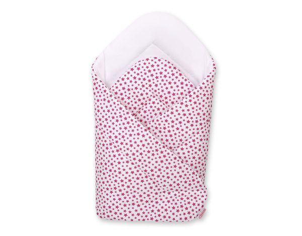 Baby nest - white-wine red stars