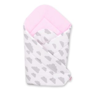 Baby nest - clouds gray/pink