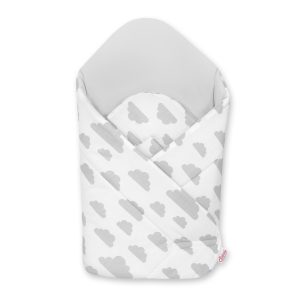 Baby nest with stiffening  - clouds gray/gray