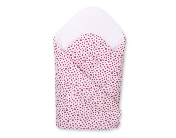 Baby nest with stiffening - white-wine red stars