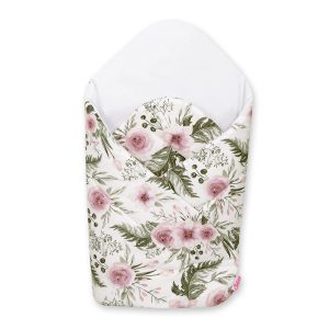 Baby nest with stiffening - peony flower pink/white