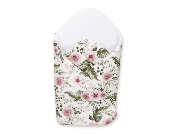 Baby nest with stiffening - peony flower pink/white